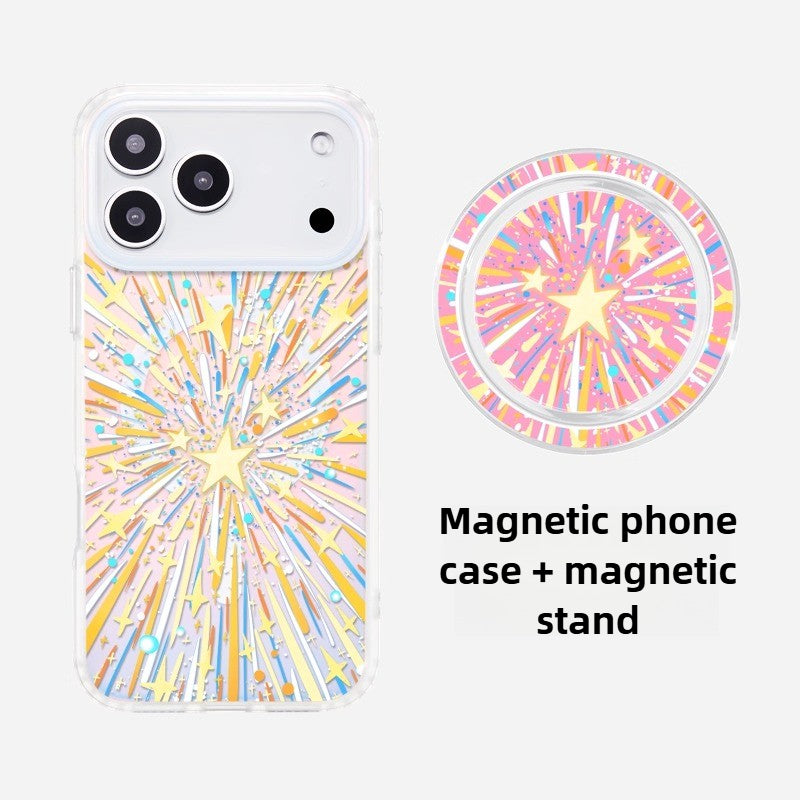 iCraftPro | Magnetic Case for IPhone with Gradient Holographic Star Design