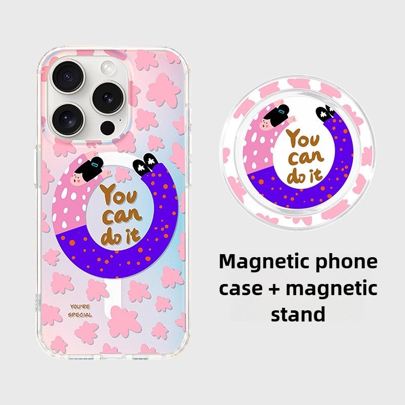 iCraftPro | MagSafe Case for iPhone 12-17 Pro Max: Holographic Matte, Trendy & Cute, Women's Premium Style.