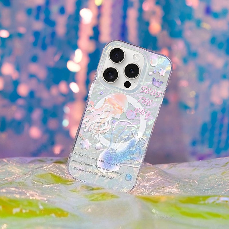 iCraftPro | Apple 17 Pro Max Case for iPhone 16/15/14/13 - Women's Dreamy Shell Pattern, MagSafe Magnetic, Minimalist Ins-style Protective Cover