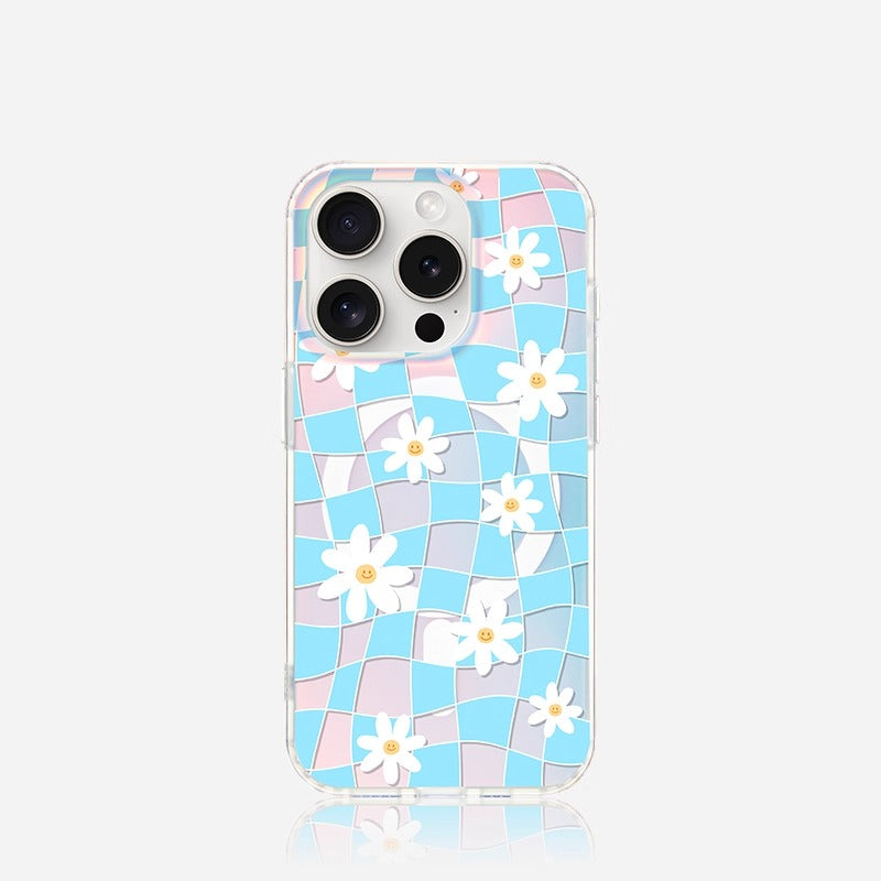 iCraftPro | Applicable to Apple 17promax mobile phone case, new iphone16pro female 15 magnetic laser magsafe high-end sense 14 gradient niche 13 creative fresh flower ip12 protective case