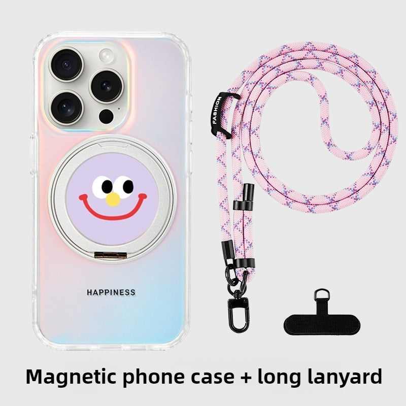 iCraftPro | Premium Magnetic iPhone Case with Kickstand | Summer Holographic Emoji Style