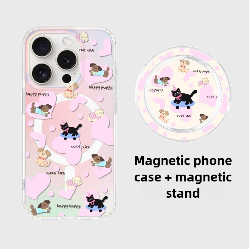 iCraftPro | Chic Adorable Pet Case - Magnetic Frosted Finish for iPhone 12 to 17 Pro Max
