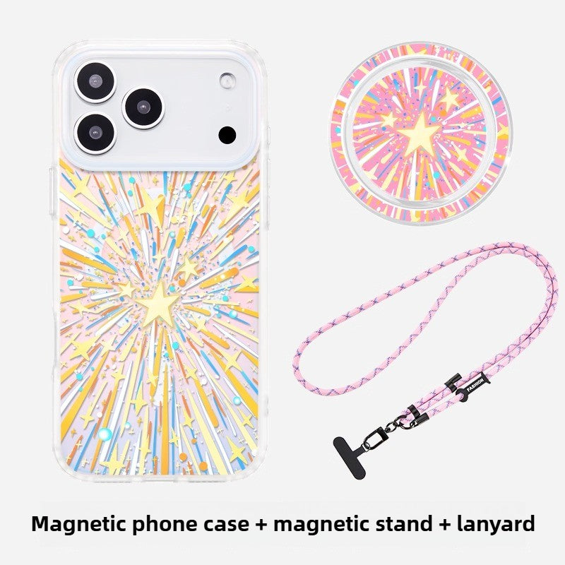 iCraftPro | Magnetic Case for IPhone with Gradient Holographic Star Design