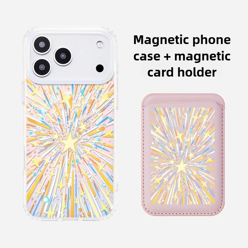 iCraftPro | Magnetic Case for IPhone with Gradient Holographic Star Design