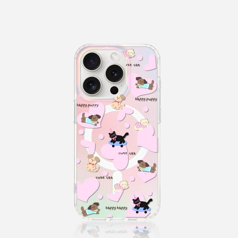 iCraftPro | Chic Adorable Pet Case - Magnetic Frosted Finish for iPhone 12 to 17 Pro Max
