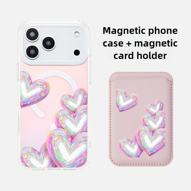 iCraftPro | Gradient Holographic Love MagSafe Case for iPhone 12-17 Pro Max