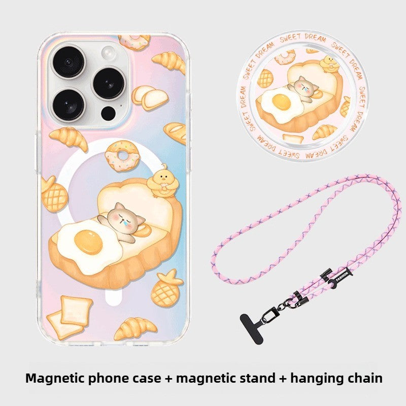 iCraftPro | Apple 17promax mobile phone case new iphone16pro female 15 magnetic attraction gradual change laser magsafe advanced sense 14 cute 13 cartoon cat ip12 protective case