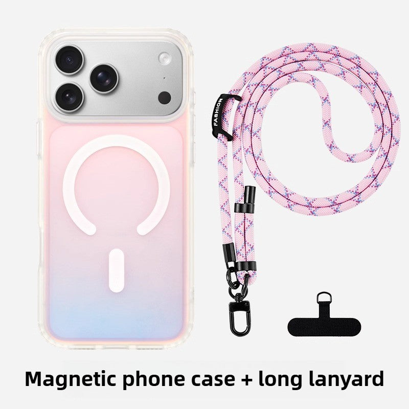 iCraftPro | Iridescent MagSafe Case for iPhone 17-13 Series with Detachable Lanyard
