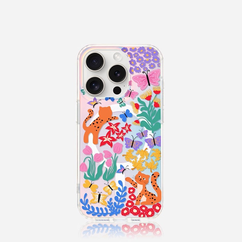 iCraftPro | Magnetic Gradient Case with Original Butterfly Design for iPhone 12/13/14/15/16 Pro/17 Pro Max. Unique & Fresh Style.