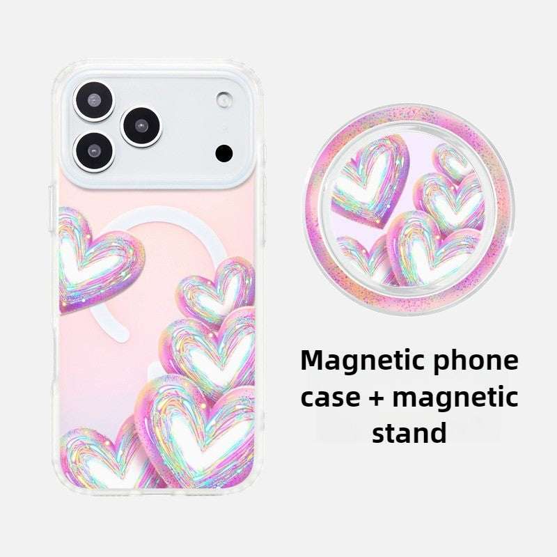 iCraftPro | Gradient Holographic Love MagSafe Case for iPhone 12-17 Pro Max