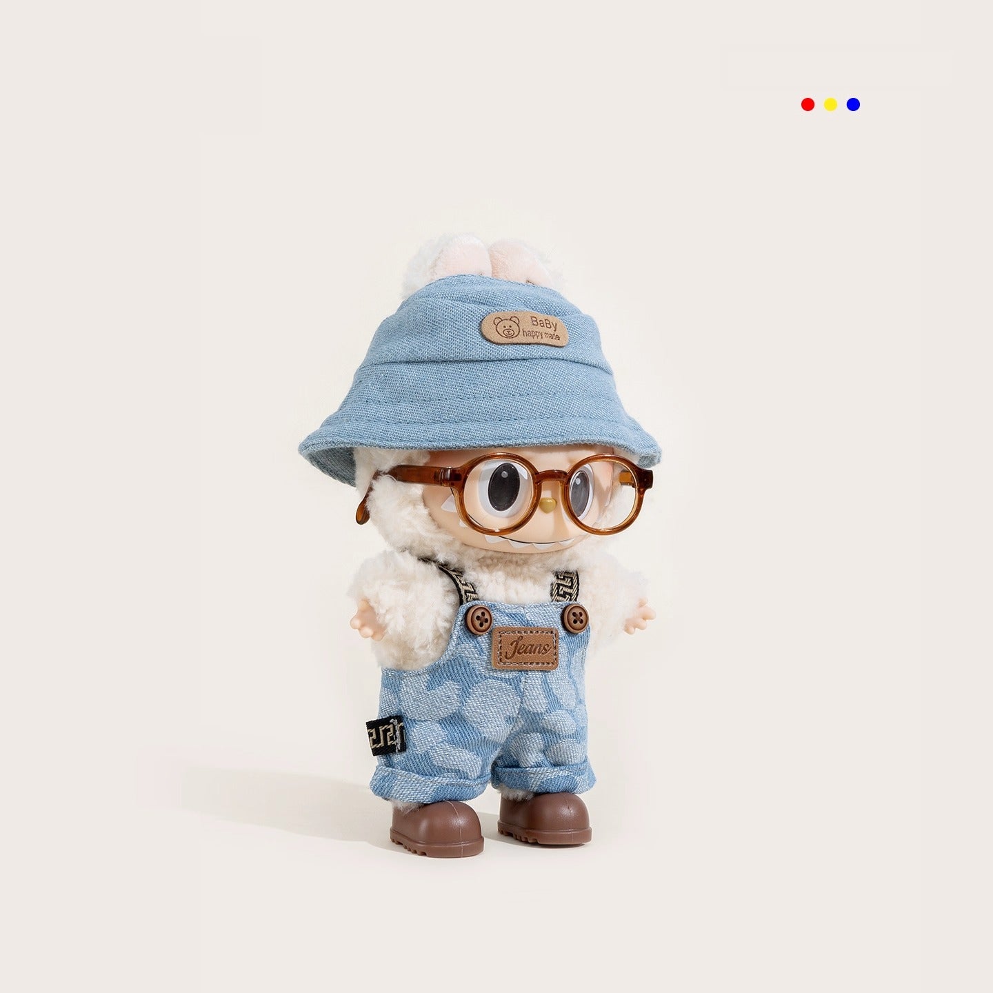 iCraftPro | Casual Denim Overalls Labubu 4pcs Clothes