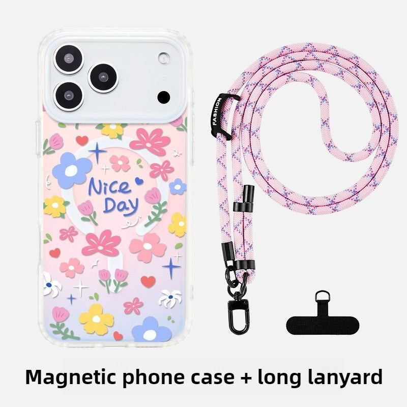 iCraftPro | MagSafe Case: Floral Design with Strap