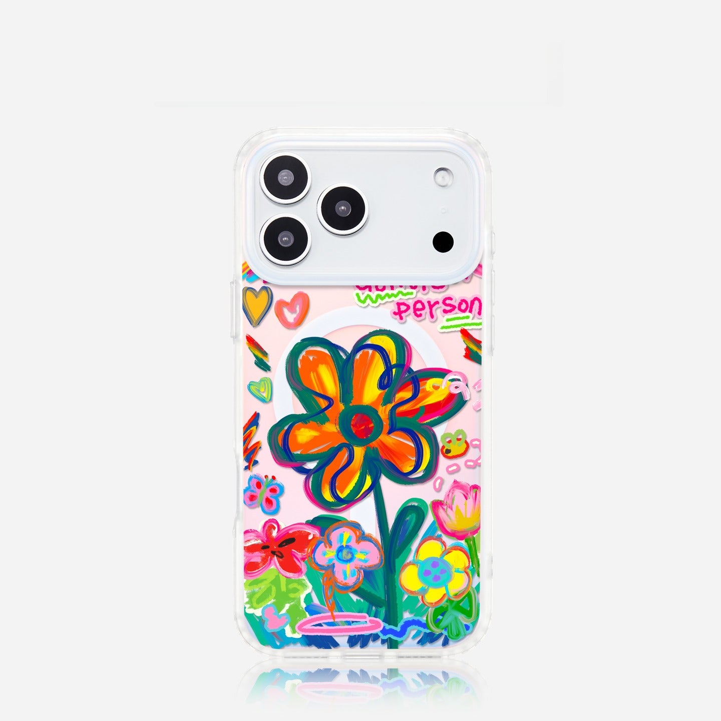 iCraftPro | Floral Holographic MagSafe Case with Lanyard for Apple 17ProMax iPhone 16/15/14/13/12 - Chic & Creative