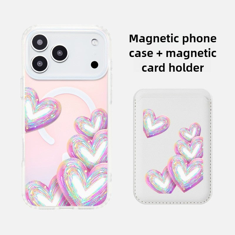 iCraftPro | Gradient Holographic Love MagSafe Case for iPhone 12-17 Pro Max