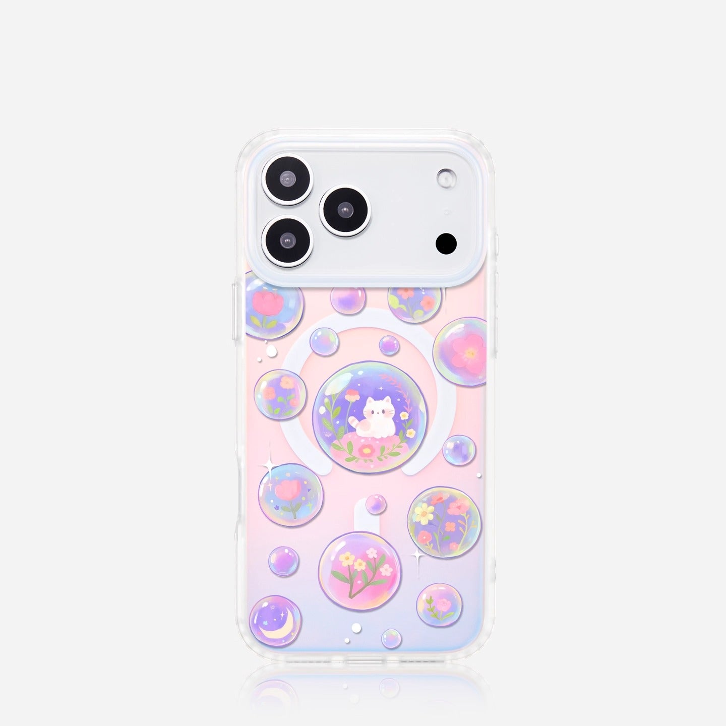 iCraftPro | Magnetic Holographic Case with Lanyard for iPhone 12/13/14/15/16 Pro/17 Pro Max. Colorful Cartoon World Design.
