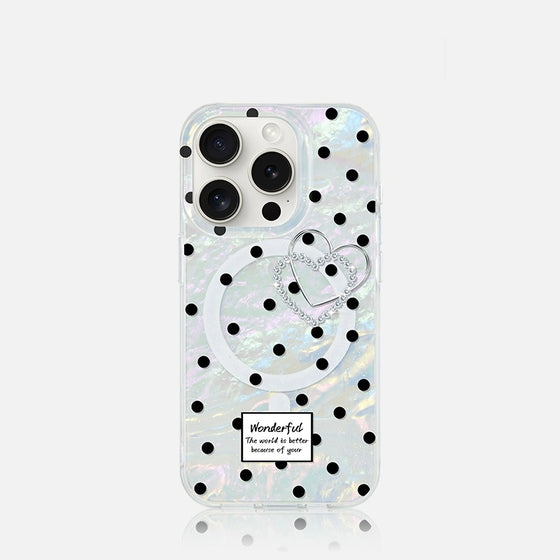 Black Polka - Phone Case
