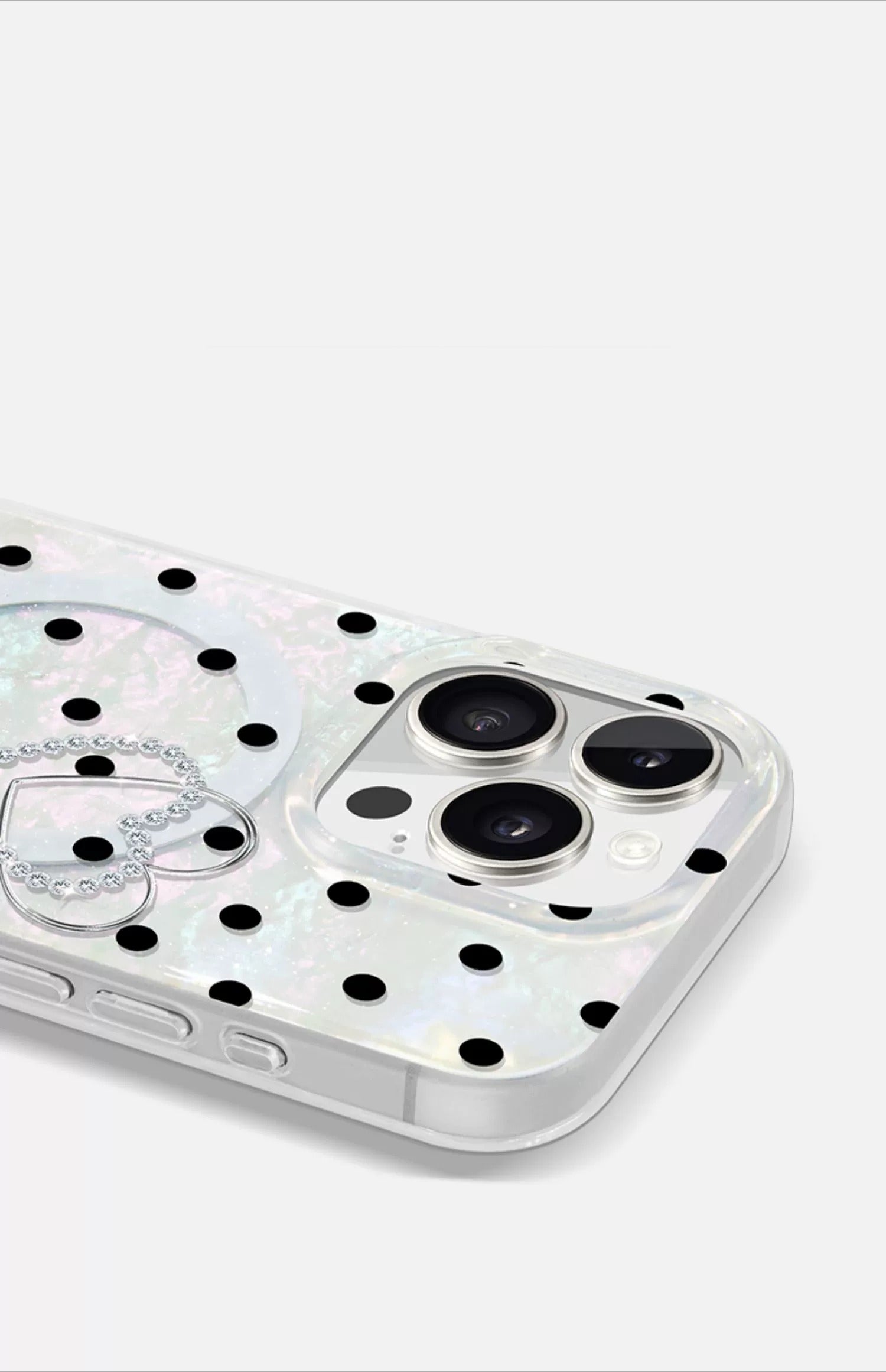 iCraftPro | Polka Dot & Shell Pattern Magnetic Case with Lanyard for iPhone 17 Pro Max, Fashion & Cute, Fits iPhone 16/15/14/13