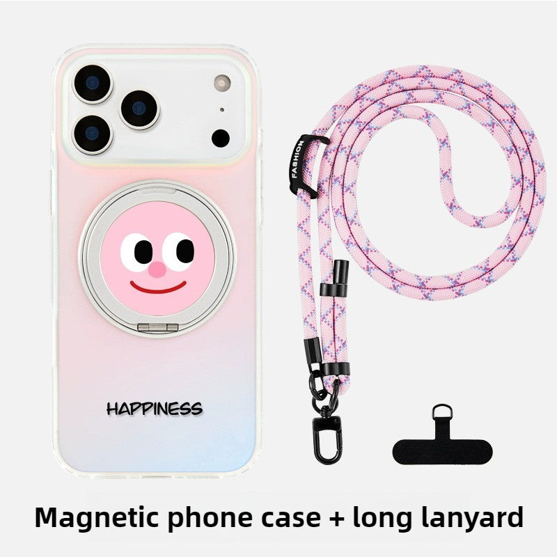 iCraftPro | Premium Magnetic iPhone Case with Kickstand | Summer Holographic Emoji Style