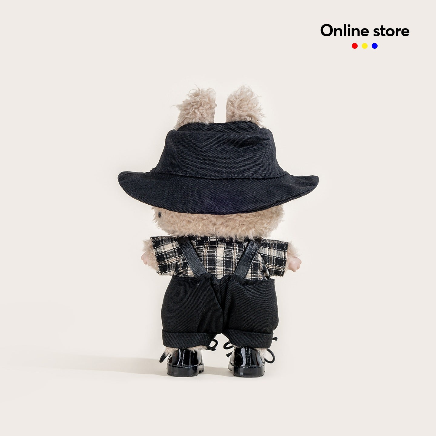 iCraftPro | 17cm Labubu Denim Overalls Outfit Vinyl Blind Box Hanging Doll Clothes Decor