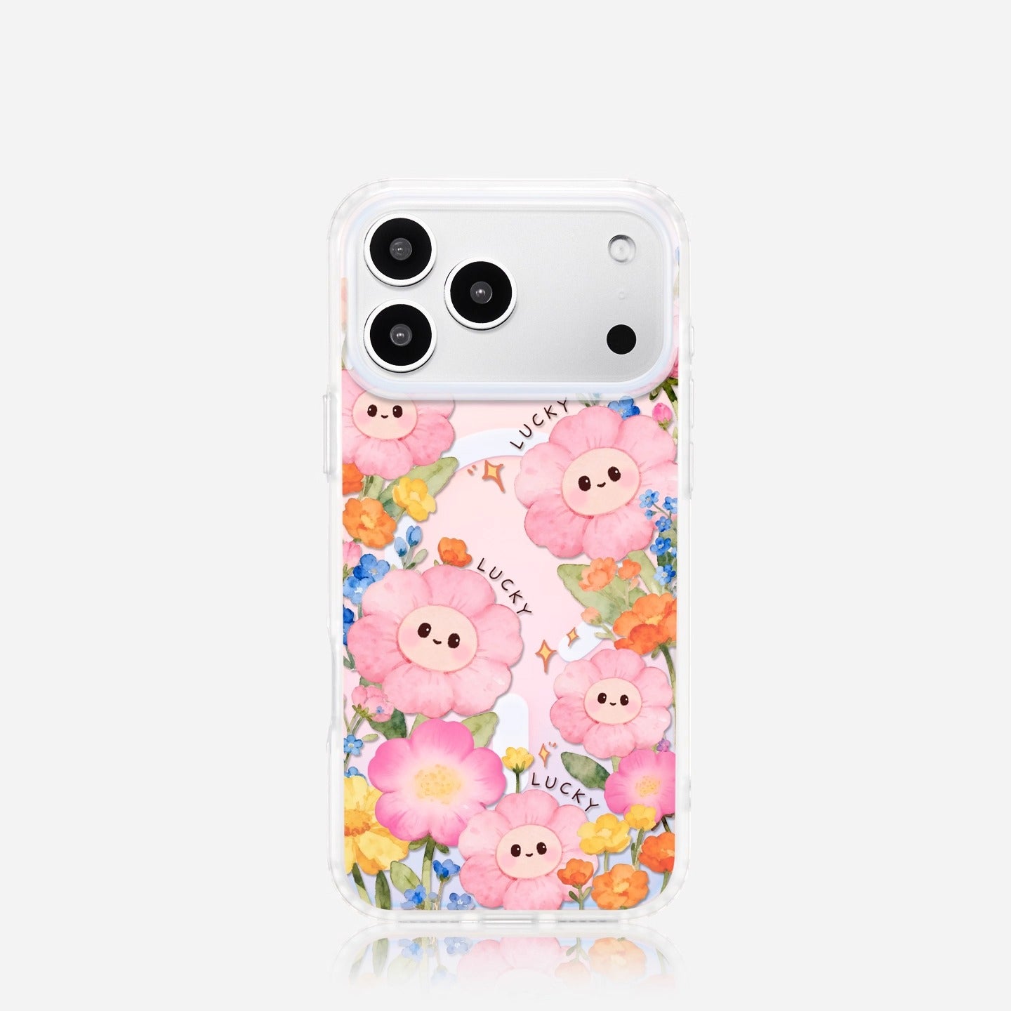 iCraftPro | Fresh Floral Case for iPhone 12 to 17 Pro Max. Magsafe, Gradient Holographic, Unique Chic.