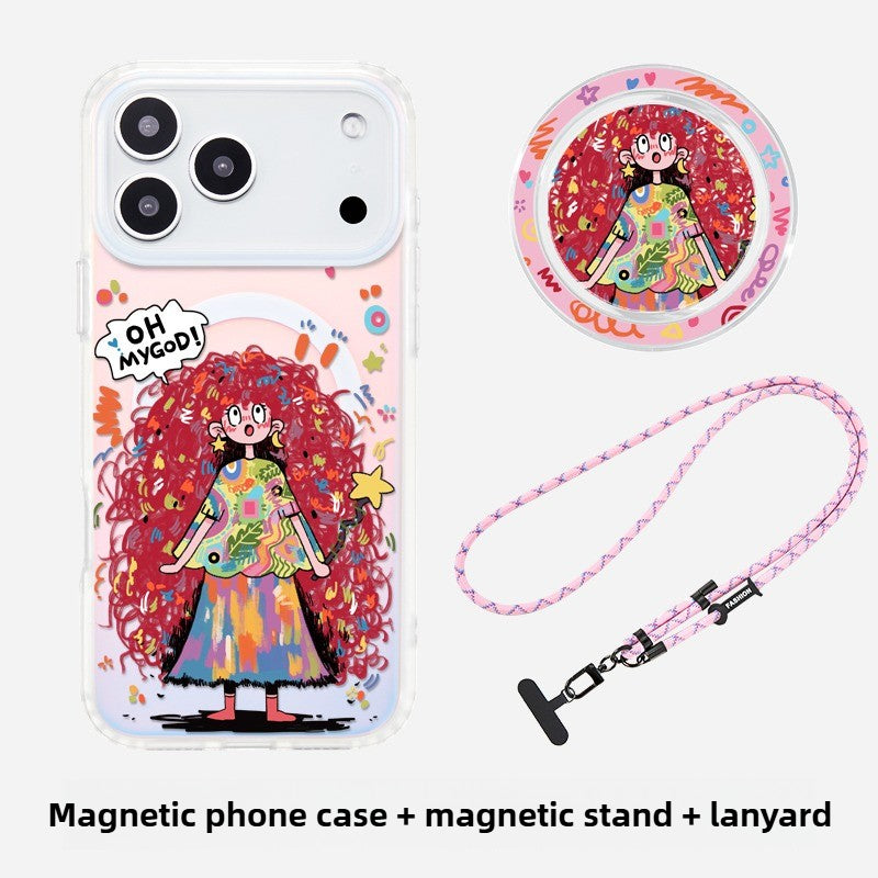 iCraftPro | Enchanted Magical Girl Case - Gradient Holographic with MagSafe & Lanyard