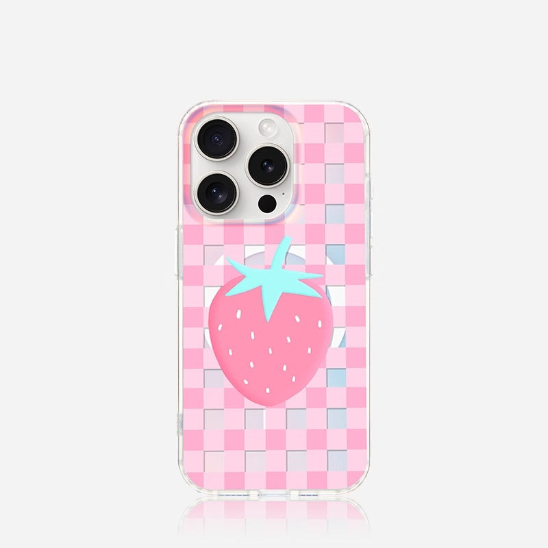 Plaid Strawberry - Phone Case