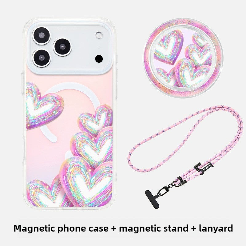 iCraftPro | Gradient Holographic Love MagSafe Case for iPhone 12-17 Pro Max