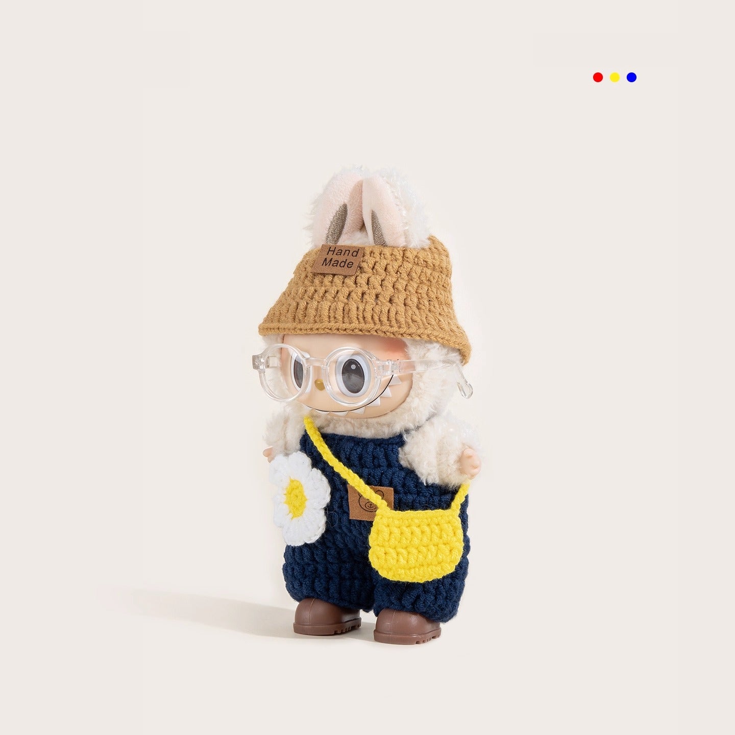 iCraftPro | Knitted Small Flower Rabub Handmade Labubu 4pcs Clothes