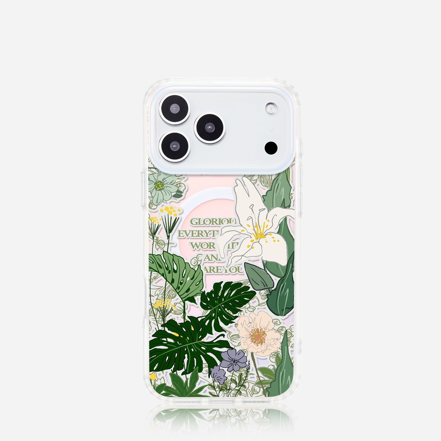 iCraftPro | Aesthetic Floral Case - MagSafe & Lanyard for iPhone 17ProMax 15Pro 14 13