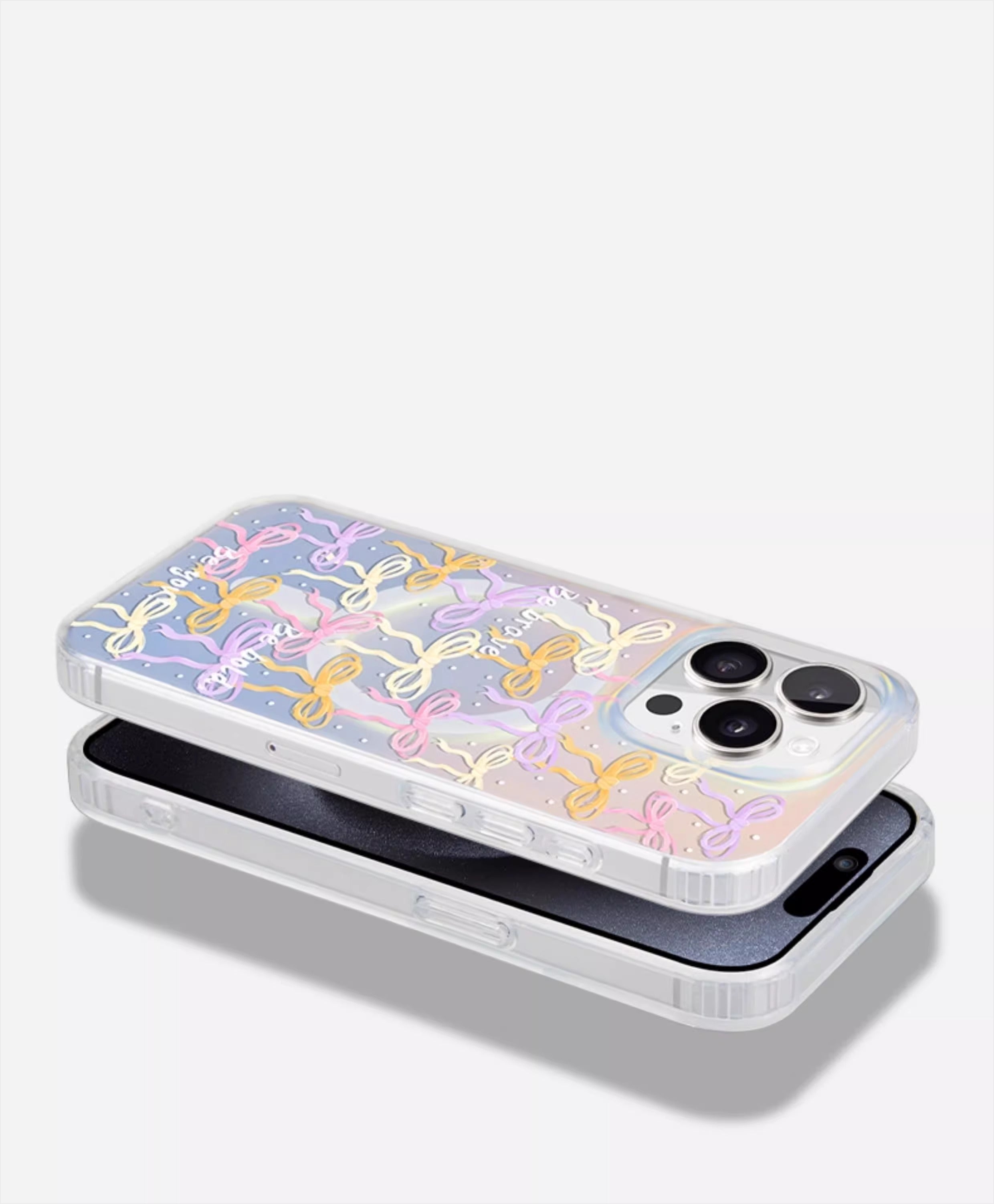 iCraftPro | Applicable to Apple 17romax mobile phone case, the new iphone16pro women's 15 magnetic laser magsafe advanced sense 14 gradual change creative niche 13 literary bow 12 protective case