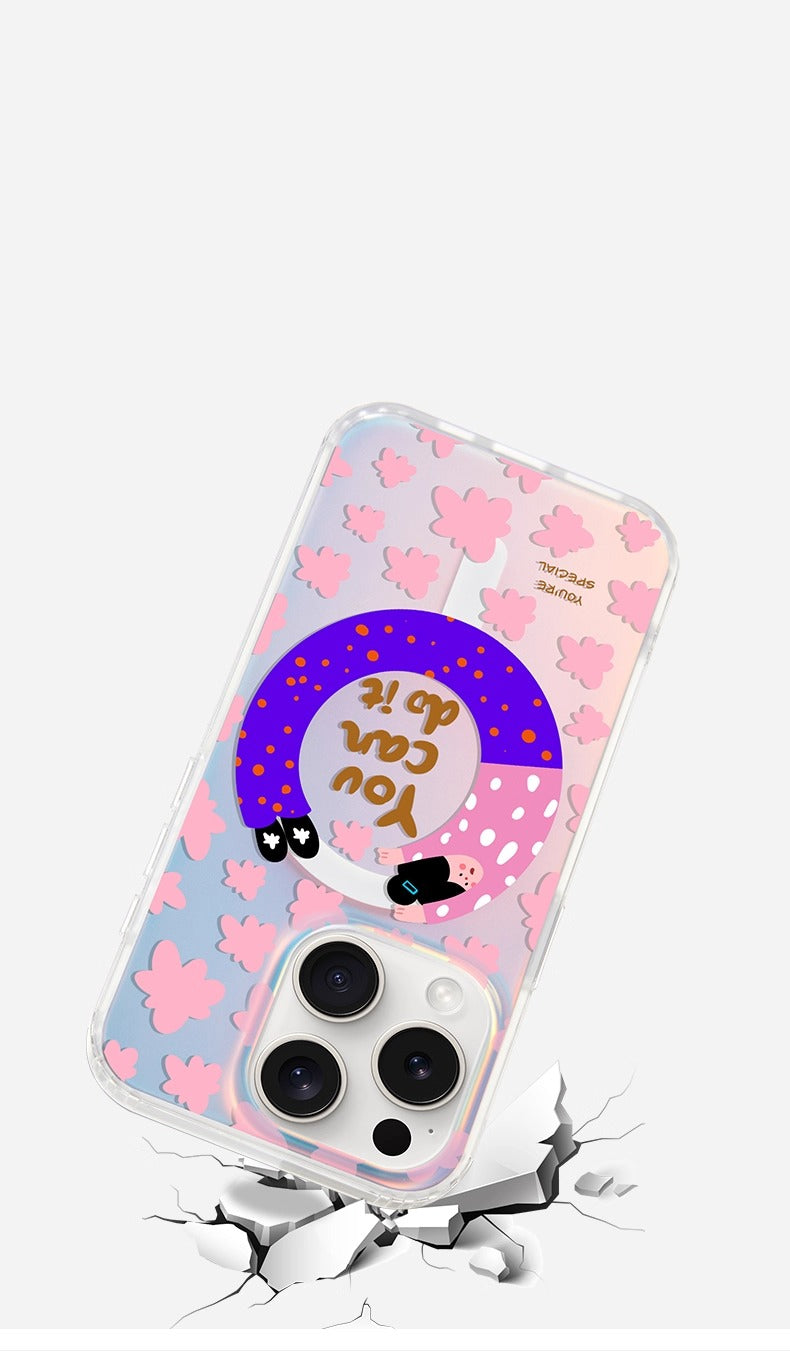 iCraftPro | MagSafe Case for iPhone 12-17 Pro Max: Holographic Matte, Trendy & Cute, Women's Premium Style.