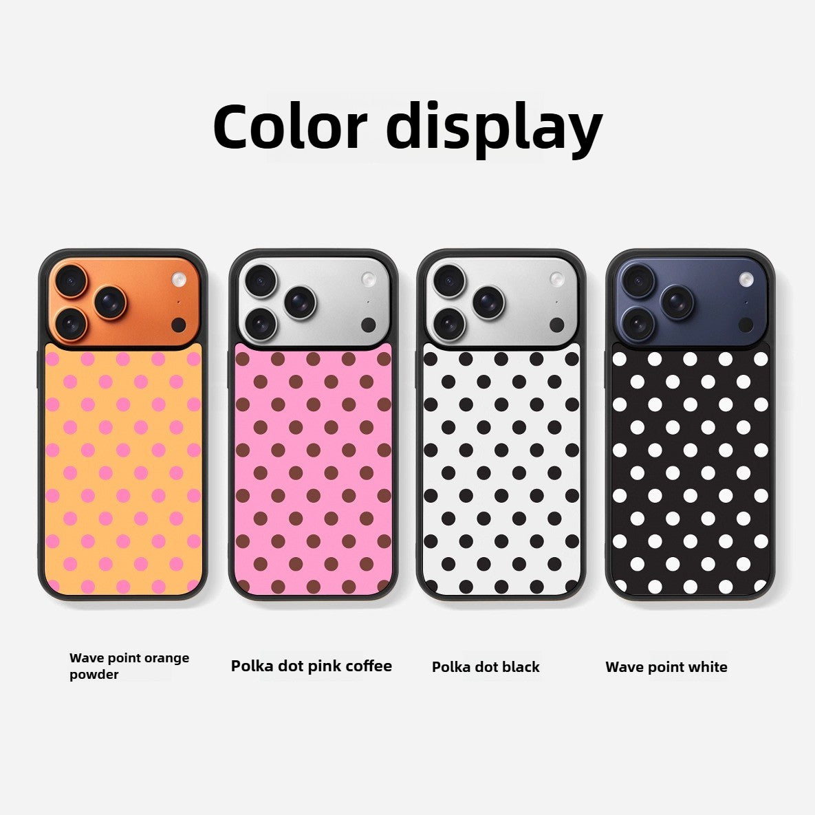 iCraftPro | Matte Magnetic Case with Polka Dot Pattern for iPhone 12/13/14/15/16 Pro/17 Pro Max