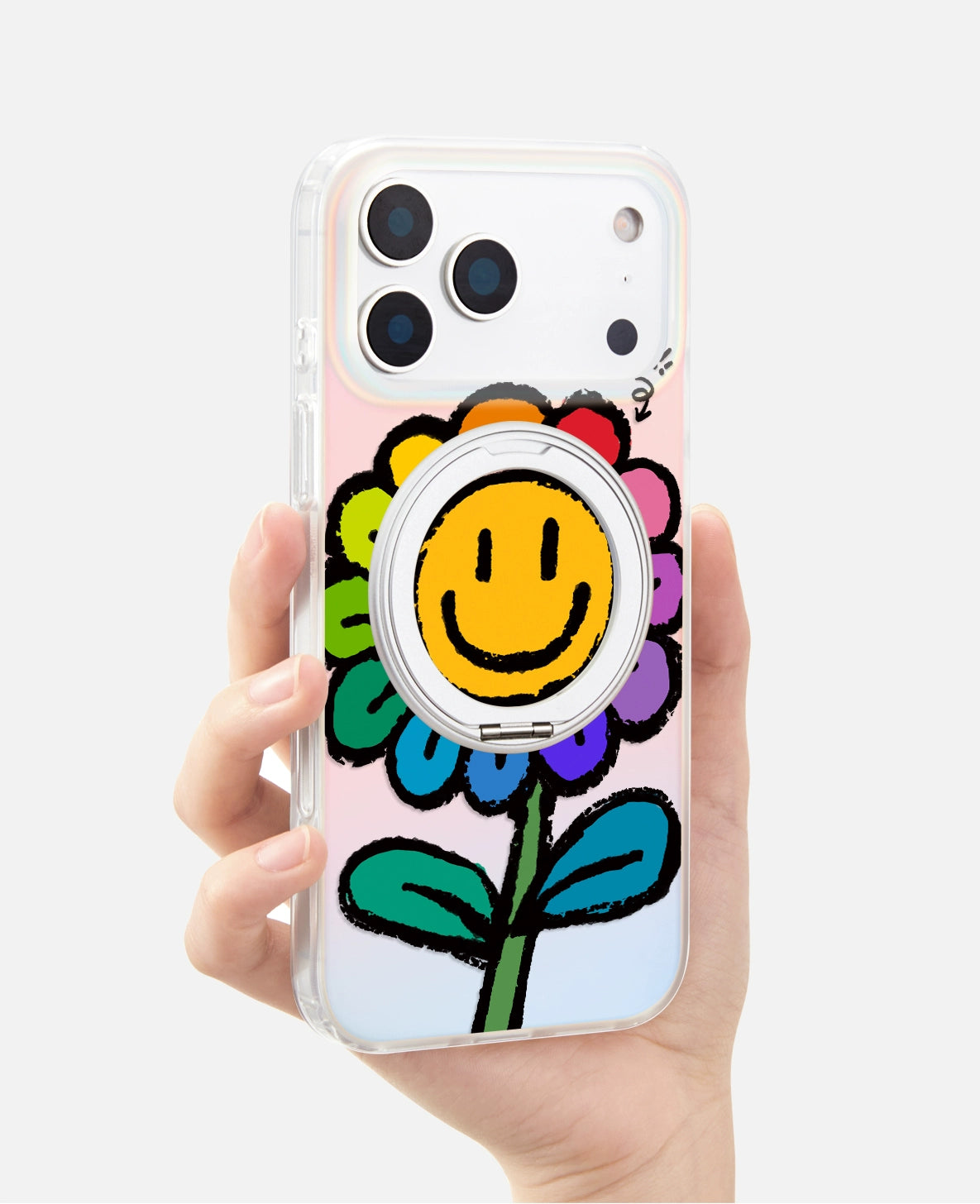 iCraftPro | Magnetic Stand Case for iPhone 13-17 Pro Max | Niche Rainbow Prism