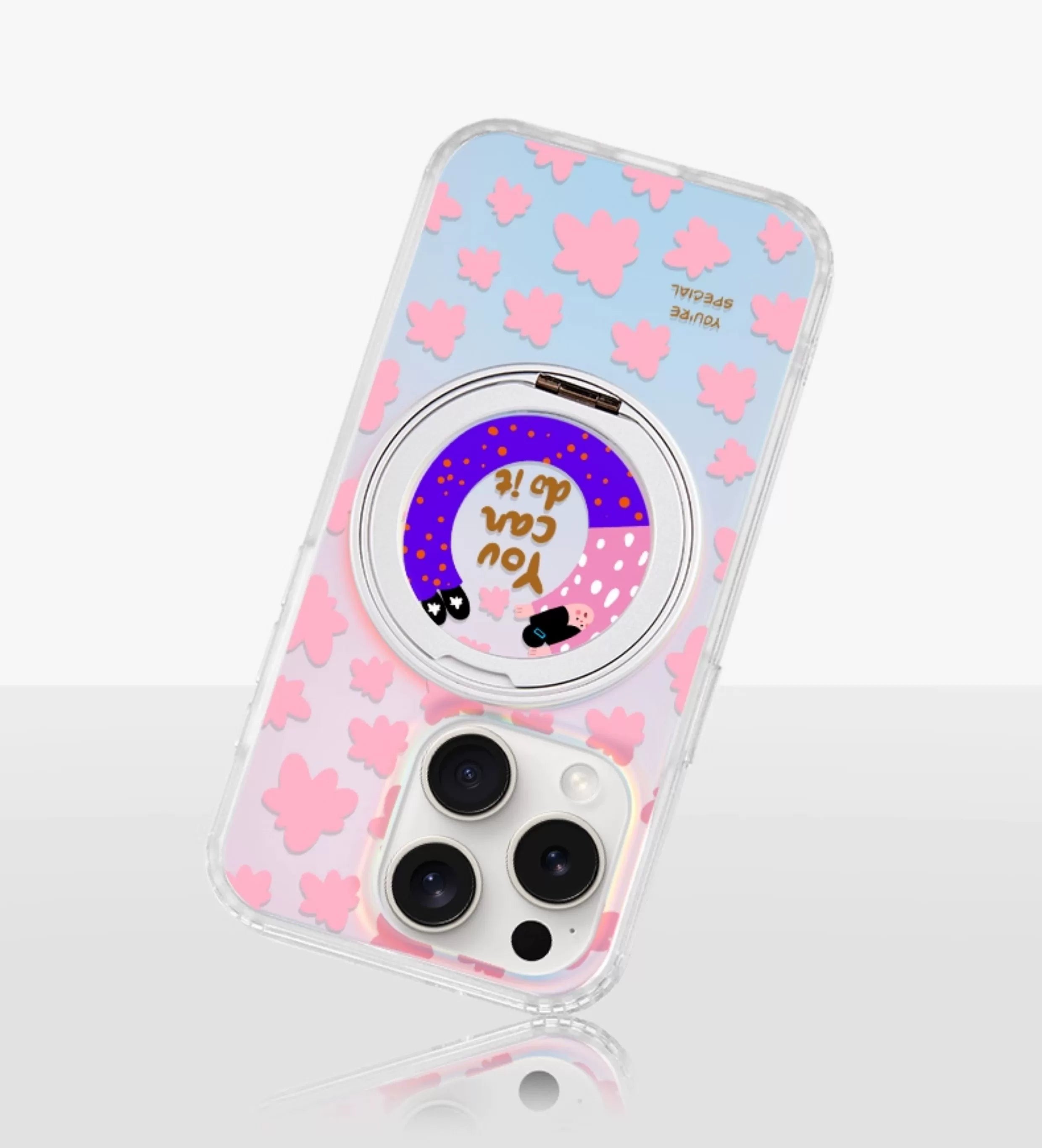 iCraftPro | Apple 17promax mobile phone case new iphone16pro advanced sense 15 magnetic suction magsafe with bracket fulcrum 14 laser gradual change 13 creative cute ip fashion niche