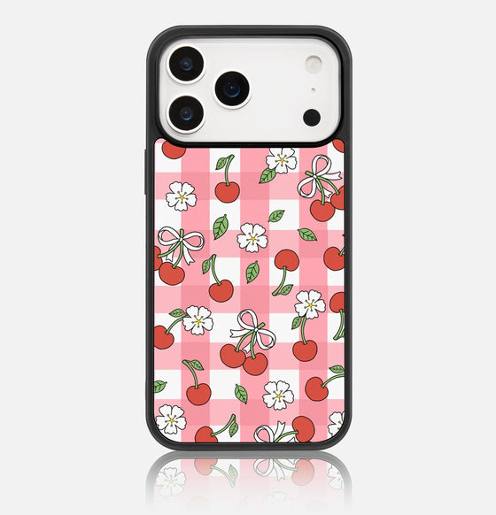 Plaid Cherry - Phone Case