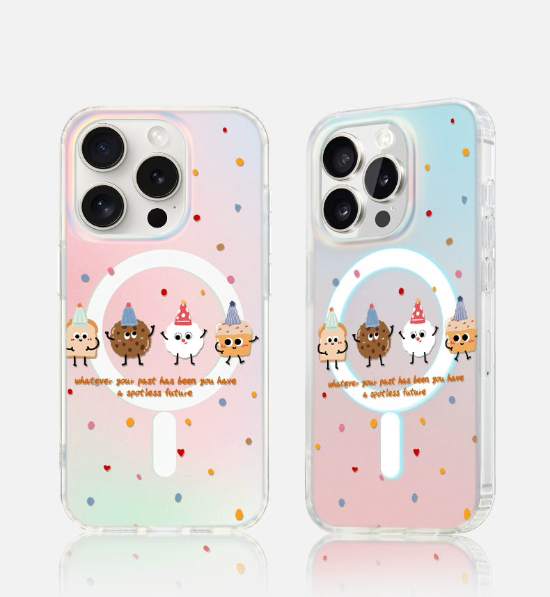 iCraftPro | Festive Holographic Case for Apple iPhone 17/16 Pro Max, Cute Christmas Sticker Design, MagSafe Magnetic & Shockproof