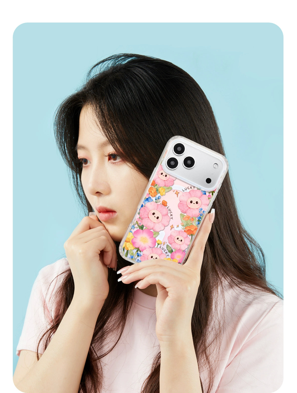 iCraftPro | Fresh Floral Case for iPhone 12 to 17 Pro Max. Magsafe, Gradient Holographic, Unique Chic.