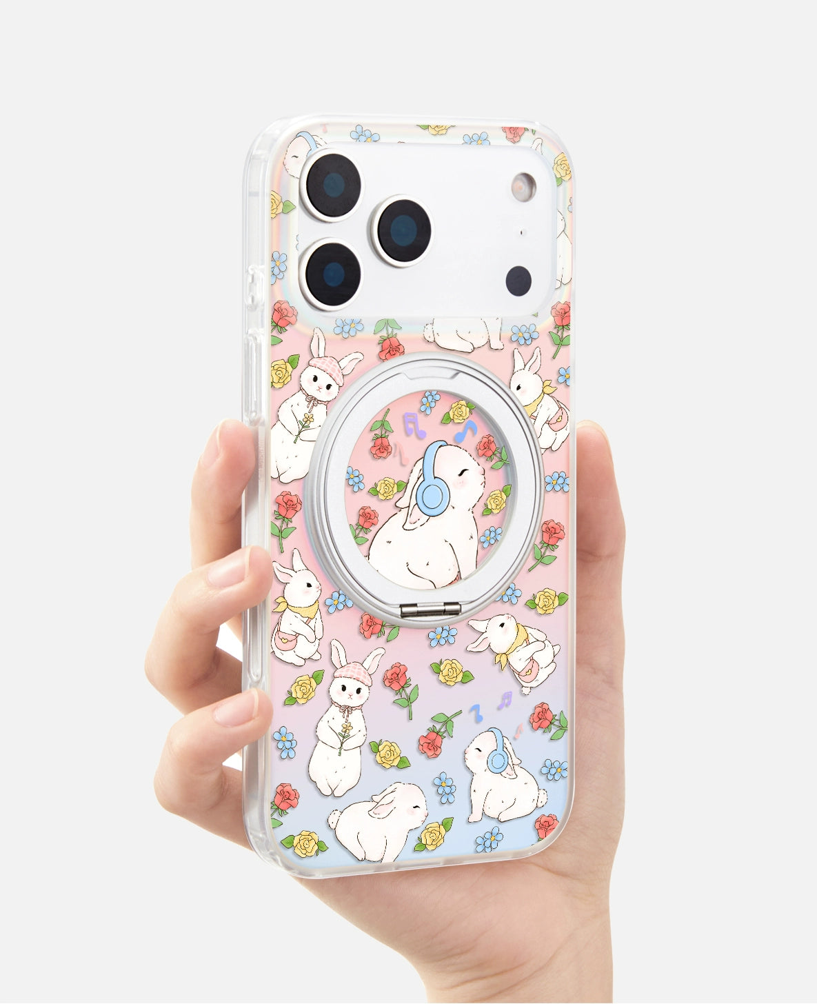 iCraftPro | Magnetic Case with Stand for iPhone 12-17 Pro Max, MagSafe Compatible Holographic Gradient Design, Creative and Cute Aesthetic.