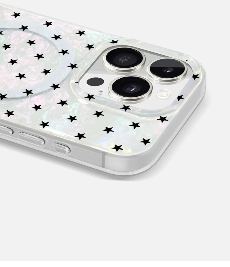 iCraftPro | Colorful Shell Pattern Star Case with MagSafe Strap for iPhone 13/14/15/16/17 Pro Max