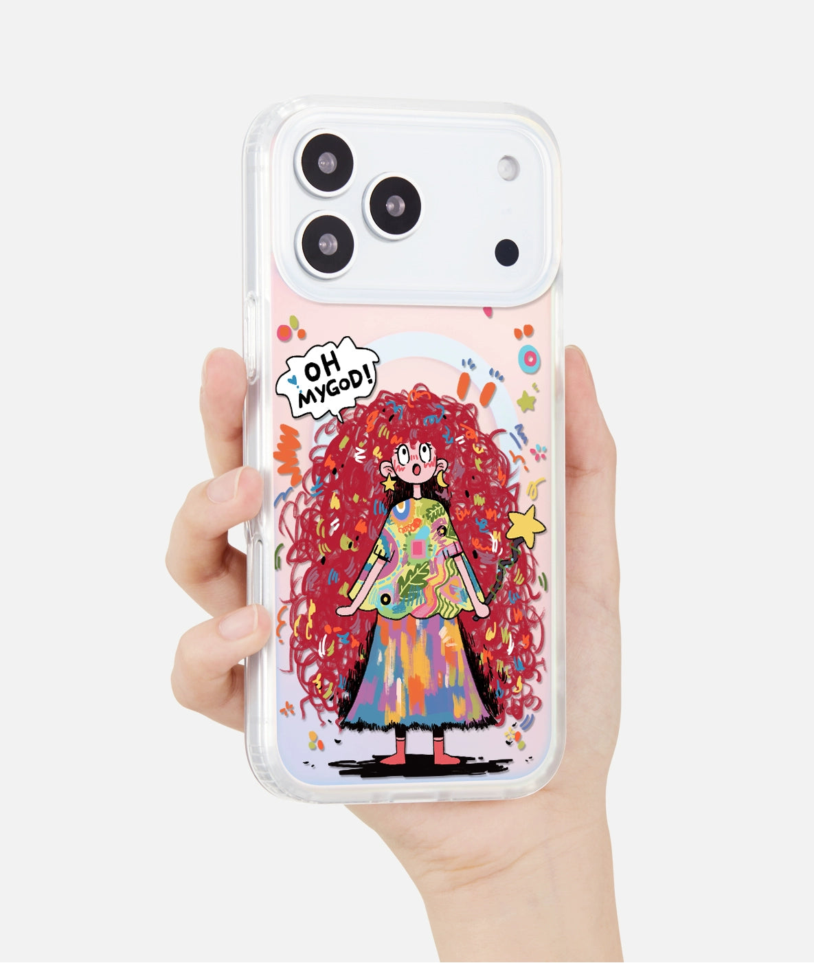 iCraftPro | Enchanted Magical Girl Case - Gradient Holographic with MagSafe & Lanyard