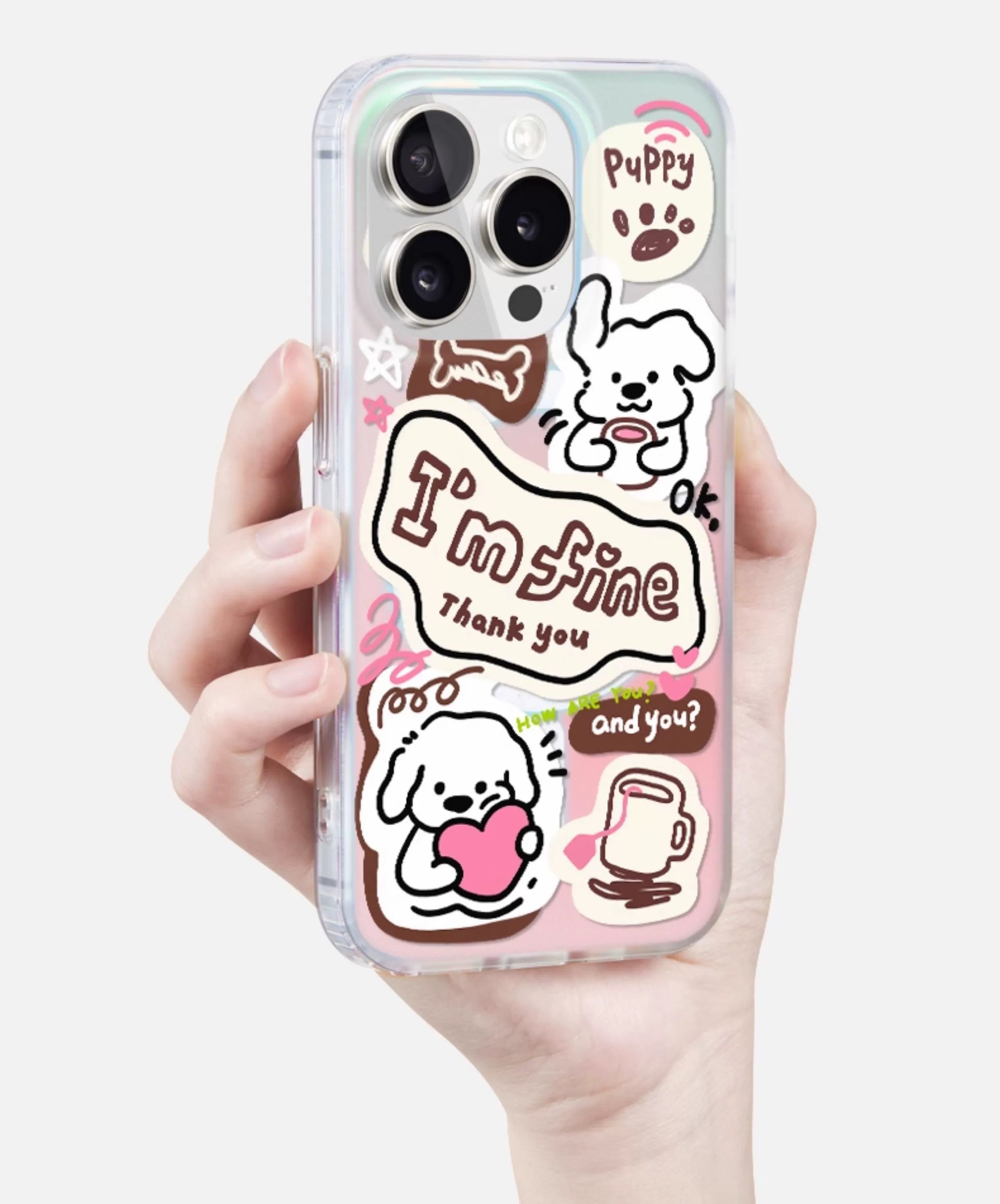 iCraftPro | Magnetic Case for iPhone 12-17 Pro Max | Cute Cartoon Puppy Design with Laser Art, Unique & Stylish