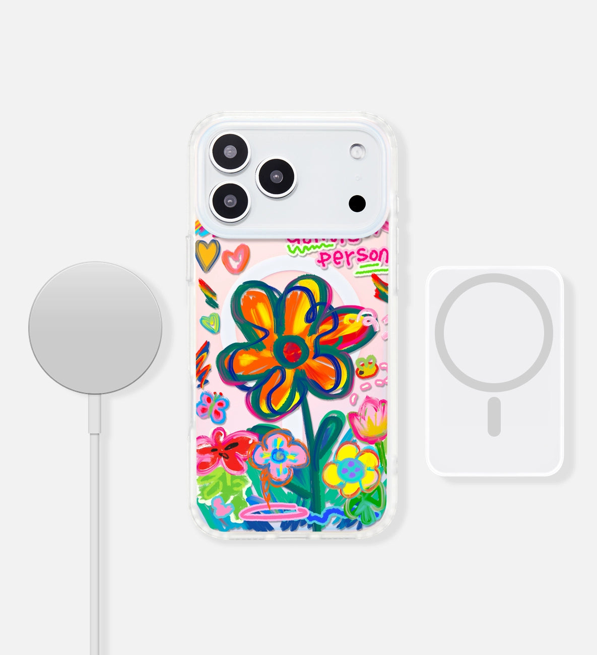 iCraftPro | Floral Holographic MagSafe Case with Lanyard for Apple 17ProMax iPhone 16/15/14/13/12 - Chic & Creative