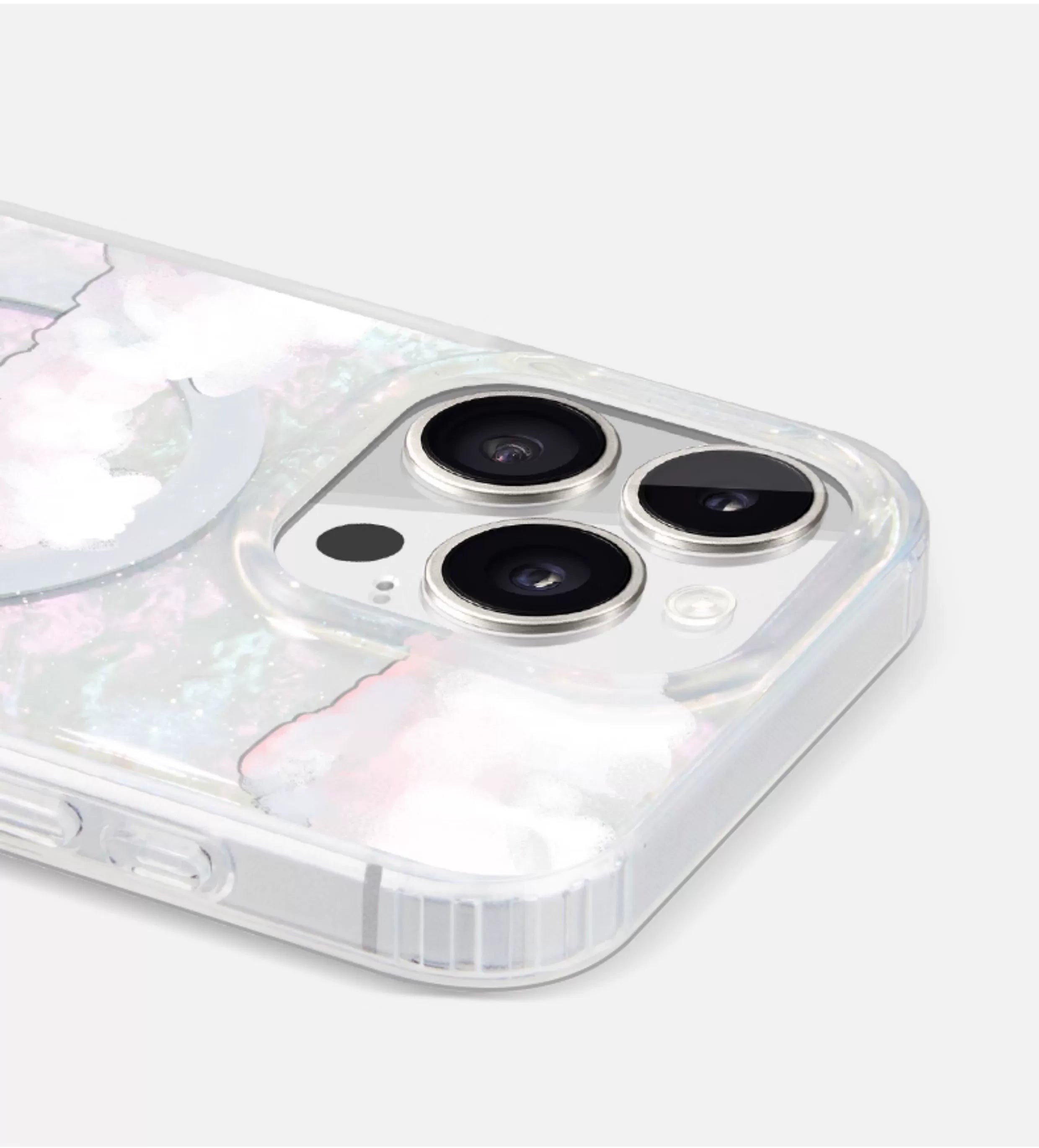 iCraftPro | Cloud & Shell Pattern Magsafe Case for iPhone 12-17 Pro Max, Aesthetic Minimalist Design