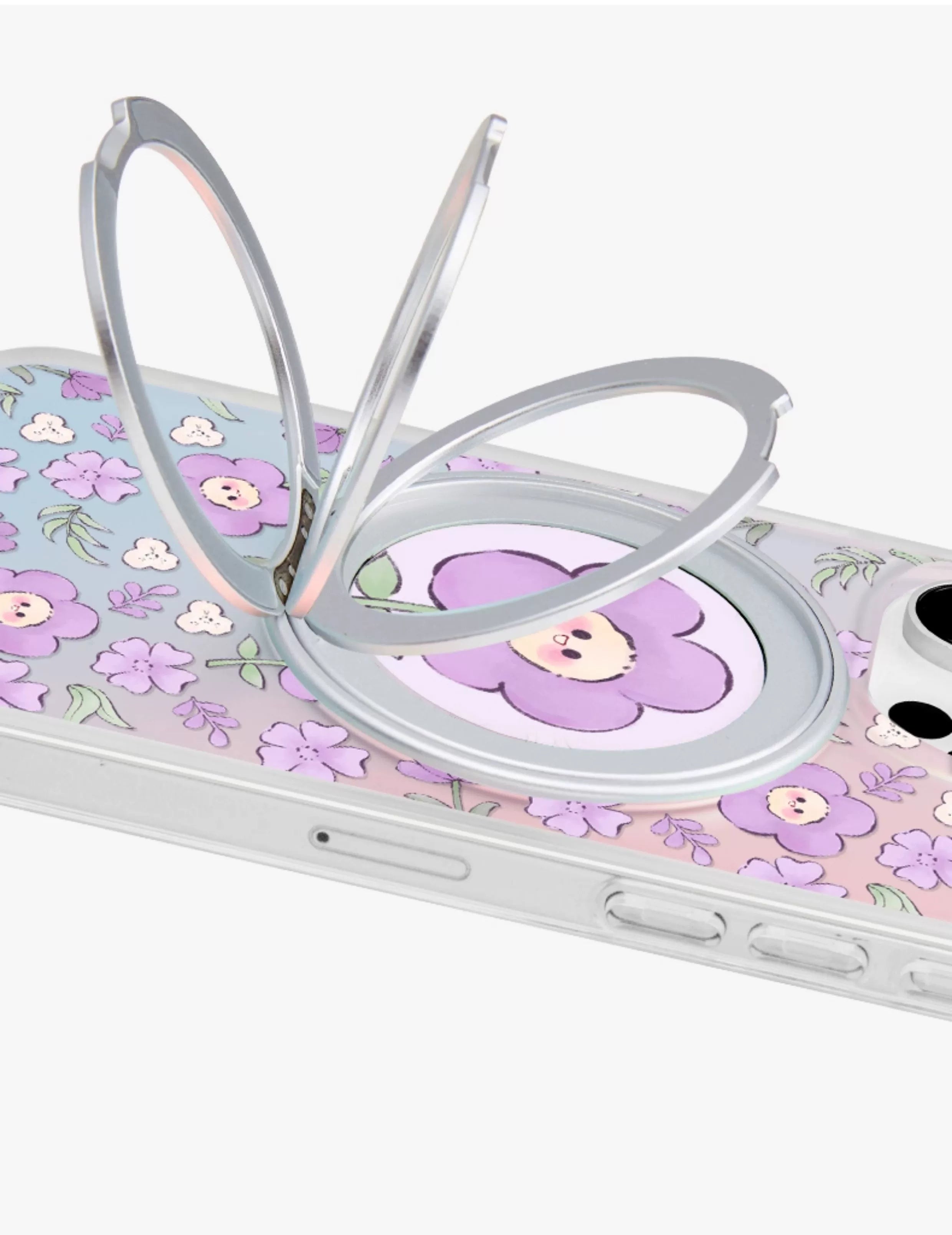 iCraftPro | New Creative Niche Fashion Smile Face Flower Magnetic Strap iPhone Cases