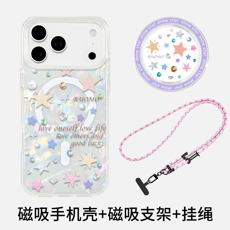 iCraftPro | Aesthetic Shell and Stars Design - MagSafe Protective Case for iPhone 17ProMax 16/15/14