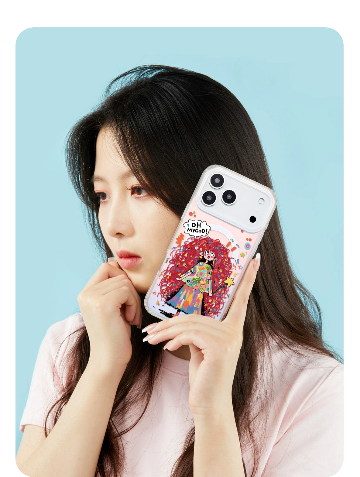 iCraftPro | Enchanted Magical Girl Case - Gradient Holographic with MagSafe & Lanyard