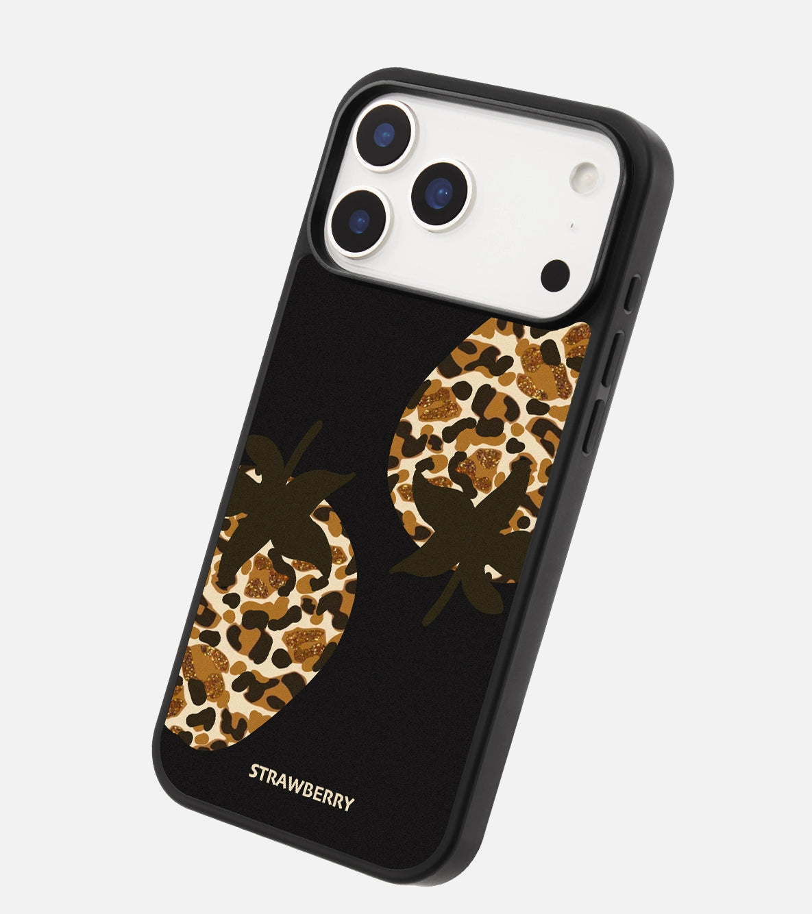 iCraftPro | Magnetic Case for iPhone 13-17 Pro Max | Women's Matte Leopard & Strawberry Design