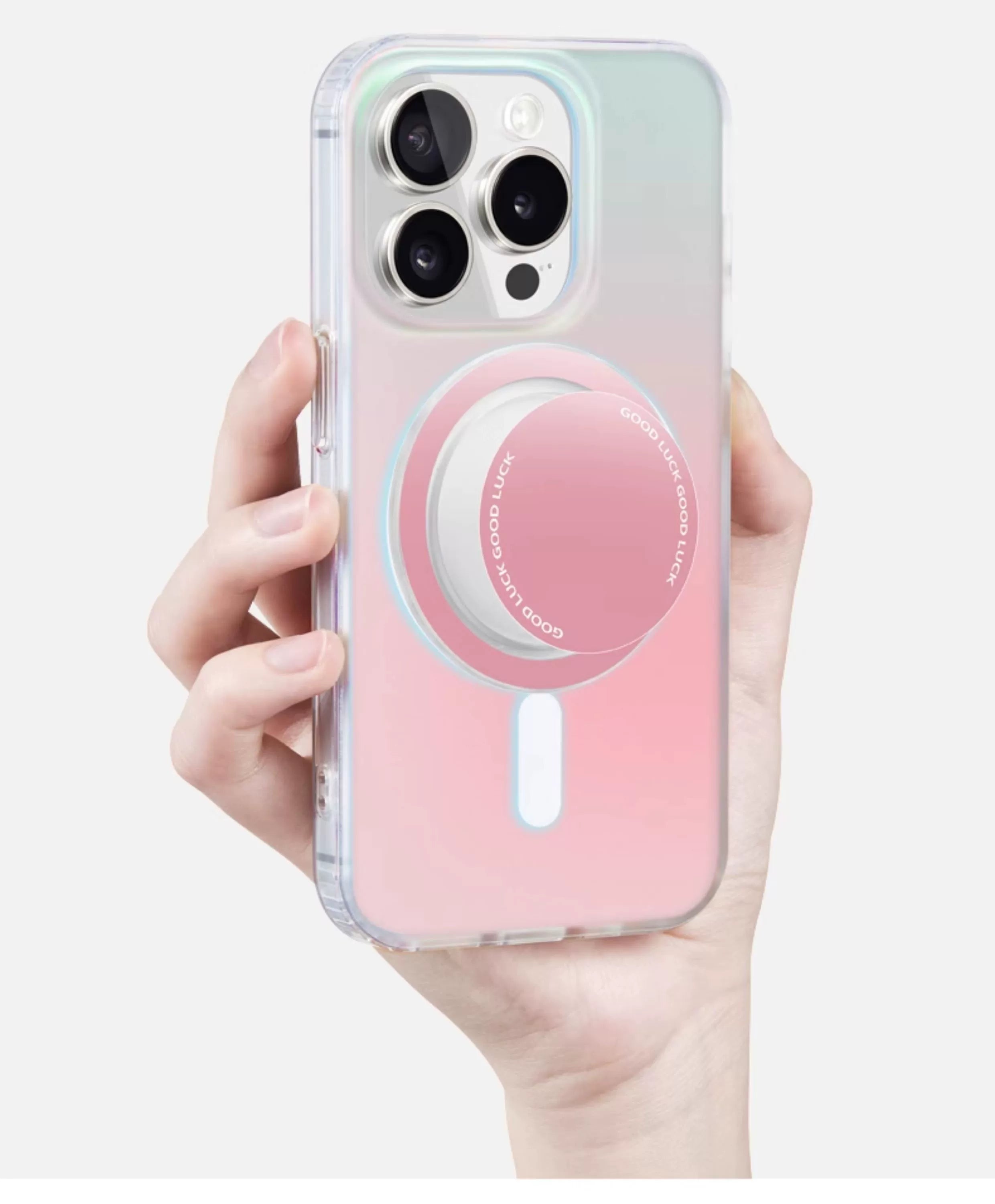 iCraftPro | Holographic Magnetic Case for iPhone 17 Pro Max with Air Cushion & Kickstand, Frosted Matte Anti-Yellowing