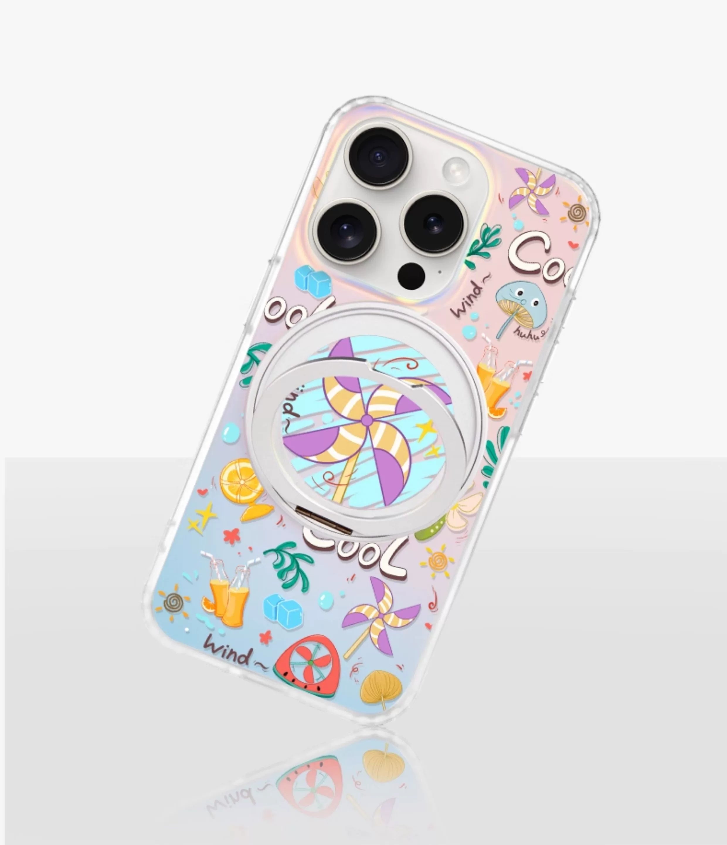 iCraftPro | Apple 17promax mobile phone case new iphone16pro advanced sense 15 magnetic suction magsafe with bracket fulcrum 14 laser gradual change 13 fresh ip creative fashion