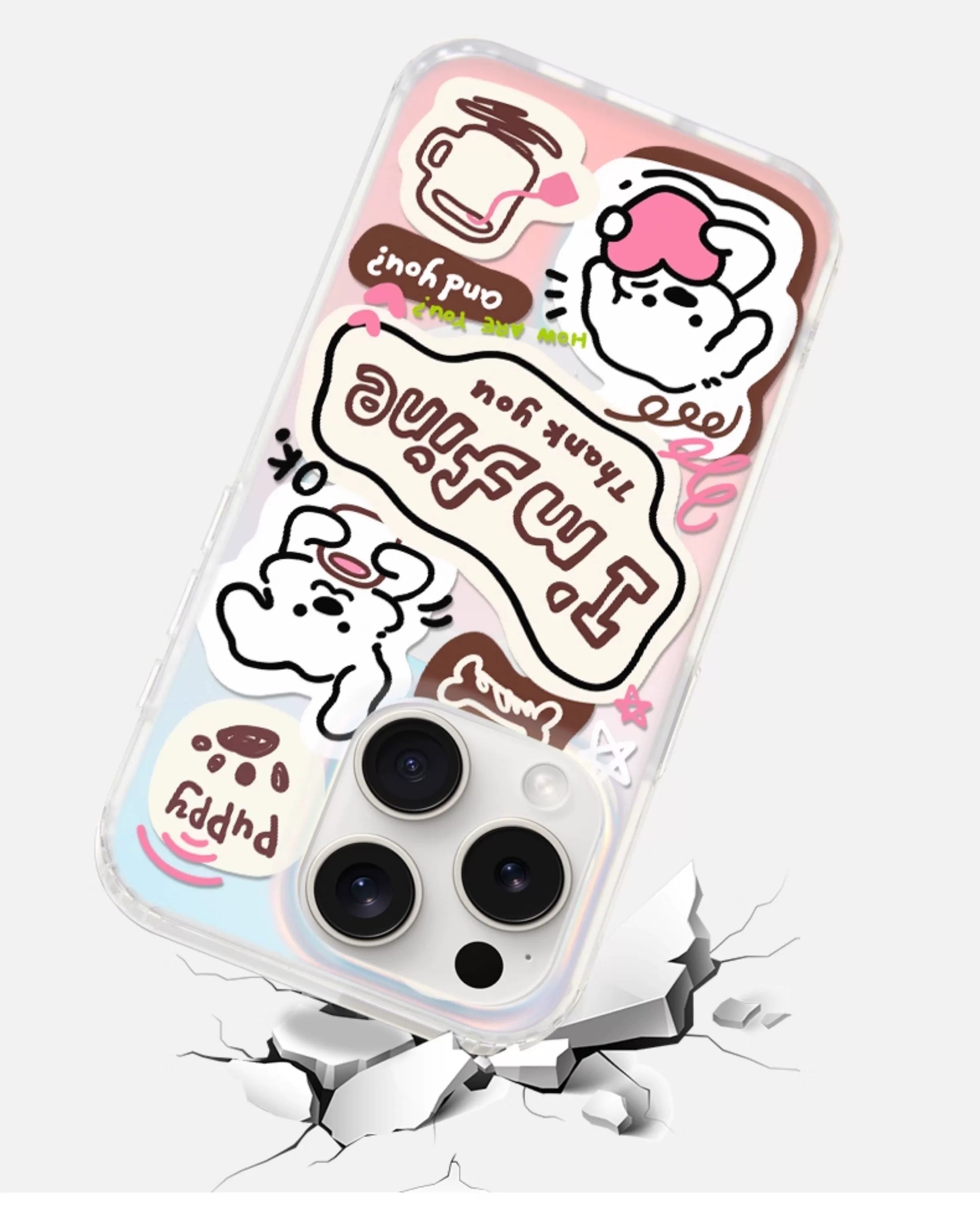 iCraftPro | Magnetic Case for iPhone 12-17 Pro Max | Cute Cartoon Puppy Design with Laser Art, Unique & Stylish